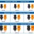 CN08-LSP200A-01-LM, 200A, 1500V DC болтовый коннектор гаечный тип, оранжевый