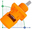 CN12-LSP400A-01-LD, 400A, 1500V CC conector tipo tornillo, naranja