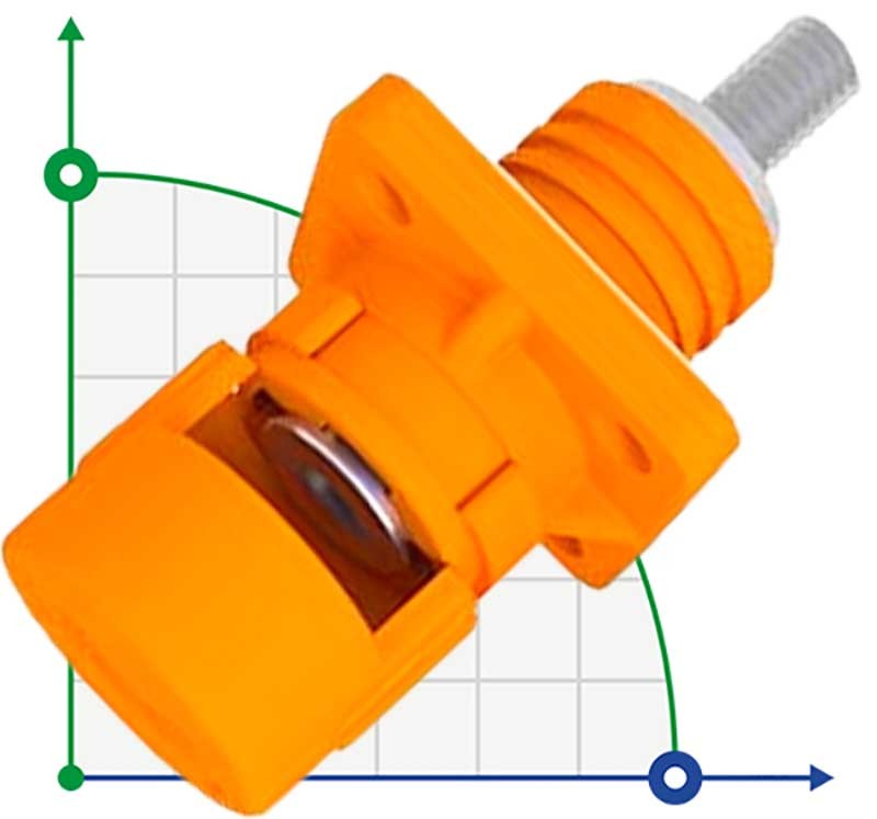 CN12-LSP400A-01-LD, 400A, 1500V CC conector tipo tornillo, naranja
