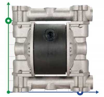 Bomba neumática de membrana DEBEM MICROBOXER ALU+PTFE IMICR-AL-MTTLT--