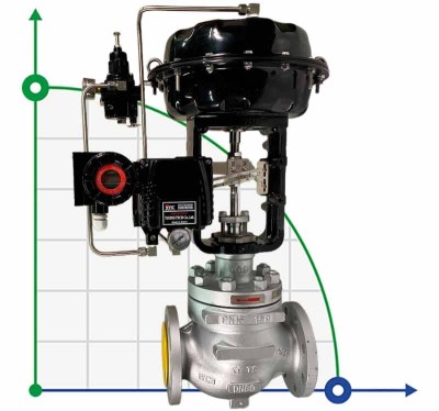 DN80 Stellventil mit pneumatischem Antrieb für Dampf, Kondensat 10P11Y-DNx8016Z-L122C-C (Gehäuse aus Grauguss, Sitz aus SS304) mit elektrischem pneuma