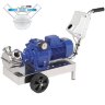 Pompe à impulseur pour sirop LIVERANI VA MAXI 80 +BY-PASS NR TF 4kW, 150-600tr/min, 380V avec variateur, sur chariot, panneau standard