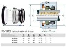 Механическое торцевое уплотнение R-102 20, CER/CAR, NBR, 304