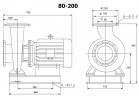 BGWH 80-200 (50/50), 15kW, 2880 - pompe horizontale en acier inoxydable