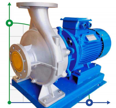 TKHW 150/440-45/4 (120/60), 45 kW, AISI 304, 1480 horizontale Pumpe aus rostfreiem Stahl