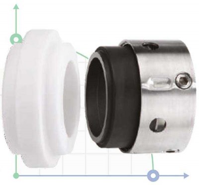 Торцевое механическое уплотнение R-8B 2.1/2, CAR/SIC, VITON, 304, AG
