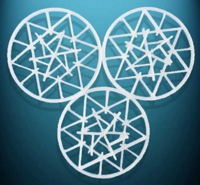 Anillos de copo de nieve, PP, 90 mm