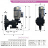 Koagulans-Dosier-Motor-Membranpumpe AQUA MSB, PP, 110 l/h, 8 bar, 0,18 kW, 380V