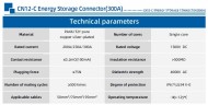 JC-CN12-SC-01-LD, 300A, 1500V DC złącze gniazda akumulatora, śrubowe, pomarańczowe