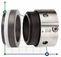 Торцевое механическое уплотнение R-59B 22, CAR/SIC, PTFE, 316, ВО