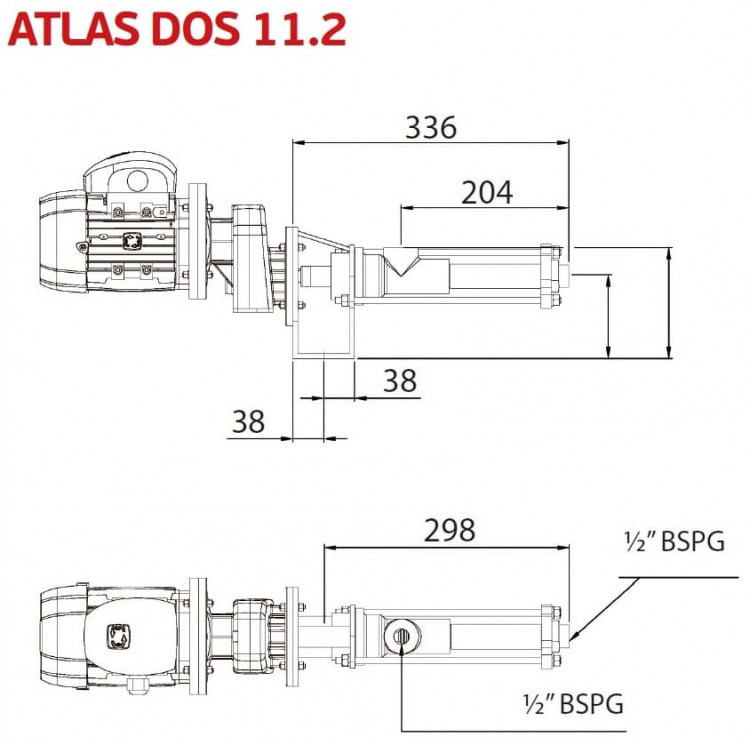 Дозирующий насос для отбора проб ATLAS DOS 11.2-01-0.25 HP-3.40-1400-63-A-HYPALON