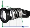 Garniture mécanique pour pompe de drainage TSURUMI R-260TS 25/30, SIC/SIC/SIC/SIC, VITON, 304
