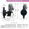 AQUA MSC Chemie-Flüssigkeitsdosier-Motormembranpumpe, PP, 430 l/h, 5 bar, 0,37 kW, 380V
