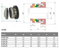 Торцевое уплотнение Ebara R-LPS 25, CЕR/CAR, NBR, 304