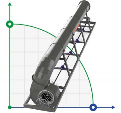 Pompe centrifuge Veneroni ABN 45, 1440 m3/h avec cadre
