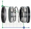 Doppelenddichtung R-208 15, CER/CAR/СER/CAR, EPDM, 304