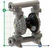 Мембранный насос для щелочи PHOENIX P1000 PP SANTOPRENE+PTFE/PTFE, 1050 л/мин