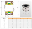 Уплотнение торцевое EMU R-TSWE 60, SIC/SIC/SIC/SIC, VITON, 304