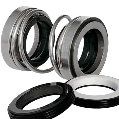 Sello mecánico doble para eje de bomba R-208 16, CER/CAR/CER/CAR, NBR, 304