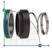 Gleitringdichtung R-M2N 25, CAR/SIC, EPDM, 304, G6