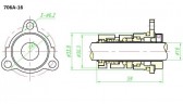 Уплотнение картриджного типа R-706A 12, SIC/SIC, VITON, 304