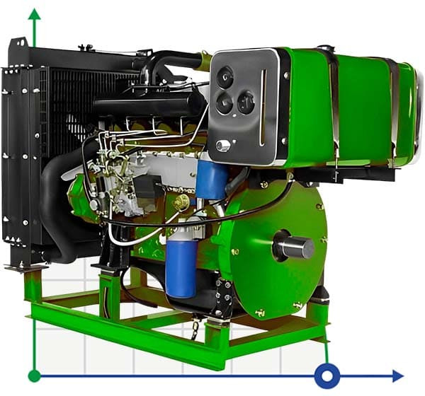 PD 490NZ, moteur diesel 50kW 3000rpm