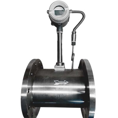 DN200 Pomiar pary technologicznej, przepływomierz wirowy ze stali nierdzewnej LUGB-D PN16 RF kołnierz DIN, 2,84-28,4 t/h, <1,6 MPa, <250°C, 4-20mA, ExdI