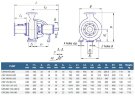 Sewage pump CM 125-80-315/4, 22 kW, 1500 rpm (without motor)