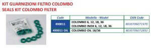 Ремкомплект уплотнений к насосу ROVER POMPE COLOMBO OIL 18/36