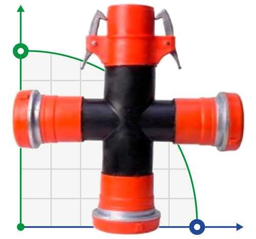 Conector cruzado TE cruzado de 160 mm/125 mm