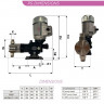 Pompe à piston à moteur entraîné pour le dosage de l'hydroxyde de sodium AQUA PSD, PVC, 17 l/h, 8 bar, 0,18 kW, 380 V