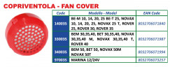 Крышка вентилятора двигателя MEC 63 к BE-M 10, 14, 20, 25 BE-T 25, NOVAX 10, 14, 20, 25, NOVAX 25 T, ROVER 25, ROVER 30, ROVER 35