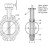 PN16 DN250 Задвижка Баттерфляй, чугунный корпус, диск AISI 316, Seat EPDM