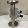 DN25 Flow meter rotameter stainless steel KLZZ PN6 (liquid Alcohol mixture C2H5OH 30%), 0.6...6.3 m3/h, 4-20mA, Ex