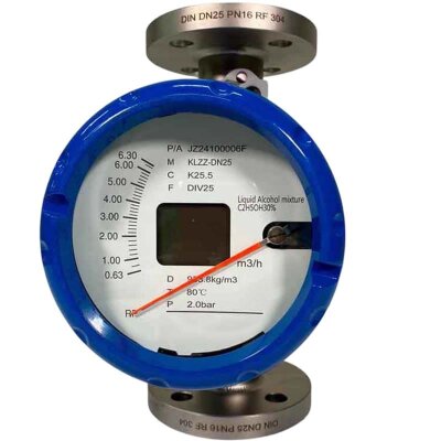 DN25 Расходомер ротаметр  из нержавеющей стали KLZZ PN6 (liquid Alcohol mixture C2H5OH 30%), 0.6...6.3 m3/h, 4-20mA, Ex