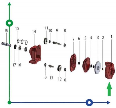 Корпус Pump Body поз.№1 до насоса MTZ-P 20/350, арт.1015502
