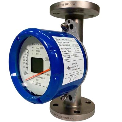 DN25 Расходомер ротаметр из нержавеющей стали KLZZ PN6 (liquid alcohol mixture C2H5OH 96%), 160-1600 l/h, 4-20mA, Ex