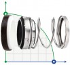 Торцевое уплотнение вала R-21UK 2.1/4, CЕR/CAR, EPDM, 304, N