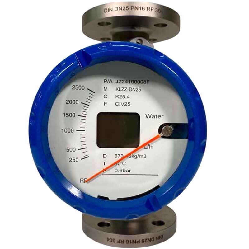 DN25 Caudalímetro rotámetro acero inoxidable KLZZ PN16 (agua), 250-2500 l/h, 4-20mA, Ex