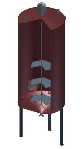 Apparat für hydrofermentative Behandlung, Fermenter, 3m3, AISI304