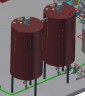 Apparat für hydrofermentative Behandlung, Fermenter, 3m3, AISI304