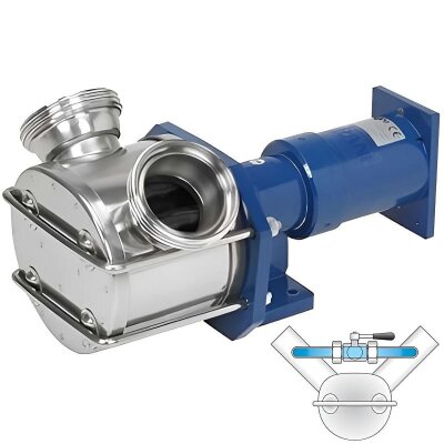 Pompa wirnikowa do pompowania moszczu winogronowego LIVERANI MID MAXI 80+BY-PASS NR 150-600obr./min do silnika hydraulicznego