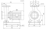 BGWH 125-400(I) (200/50), 45kW, 1480 - pompa ze stali nierdzewnej pozioma