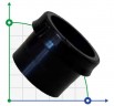Kupplung für 60 mm PVC-Rohr Ø63 Innengewinde (schwarz)