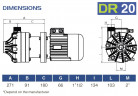 Хімічний відцентровий насос FLUIMAC DRAGON 20 PP, 1,1 кВт, 380В, Ex