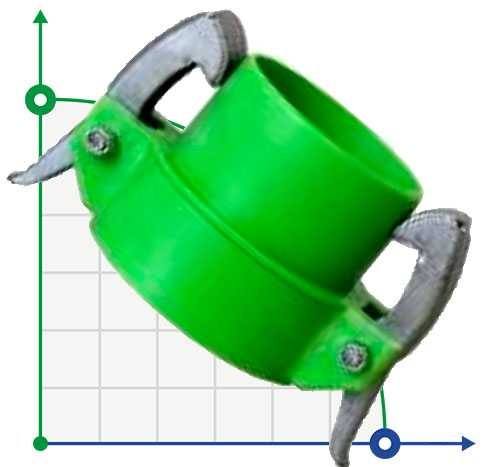Kupplung für 63 mm PVC-Rohr Ø63 Außengewinde (grün)
