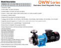 Pompa temperaturowa do chemii QWW50-32-35S6AFGABS, 6,8 m3/h, 30 m, 2,2 kW, 380B, AISI 316, -196°C+420°C