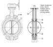PN16 DN80 Absperrklappe, Gehäuse aus Grauguss, Klappenscheibe aus AISI 316, Sitz EPDM