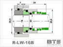 Уплотнение вала насоса Lowara R-LW 16, B, SIC/CAR, VITON, 304