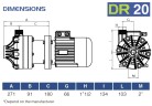 Хімічний відцентровий насос FLUIMAC DRAGON 20 PP, 2,2 кВт, 380В, Ex